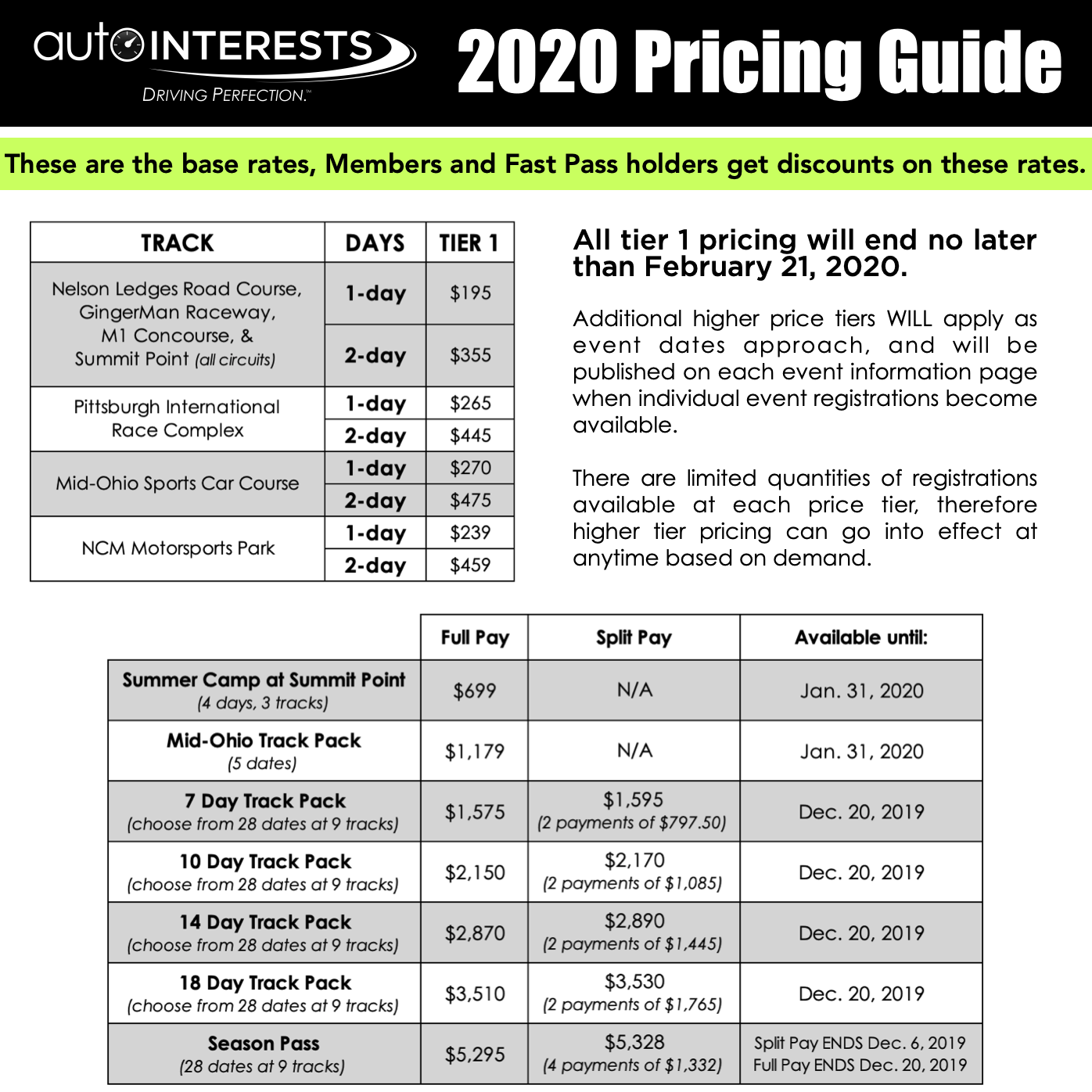 2020 Pricing Guide