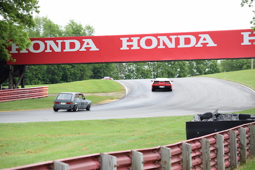 Mid-Ohio Honda bridge Corvette