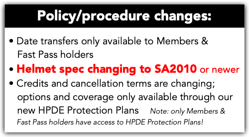 Policy & procedure changes for 2020